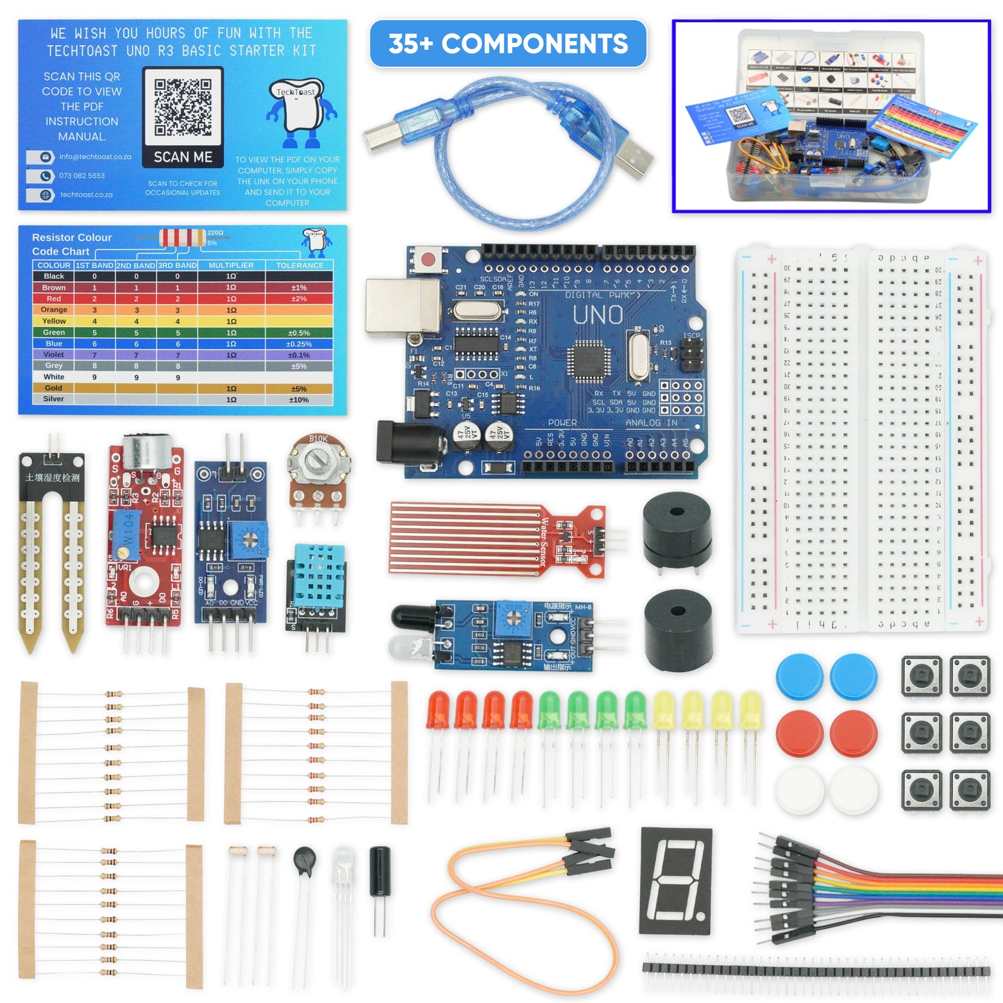 Arduino Uno R3 Basic Starter Kit – Perfect for STEM Projects & Beginners in Electronics