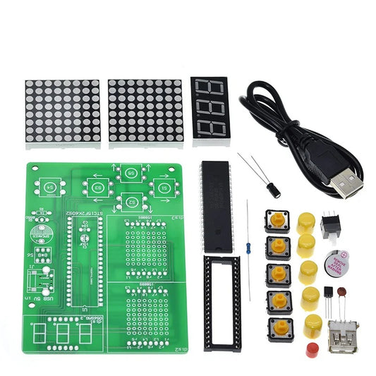 DIY Soldering Kit – Retro Game Board with Tetris, Snake, Racing, and Aircraft
