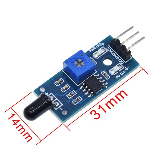 IR Flame Sensor Module – Infrared Fire Detection Sensor for Arduino
