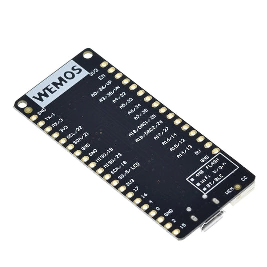 WEMOS LOLIN32 | ESP32-WROOM with LiPo Battery Connector – Compact Development Board with Integrated Connectivity and Power Options