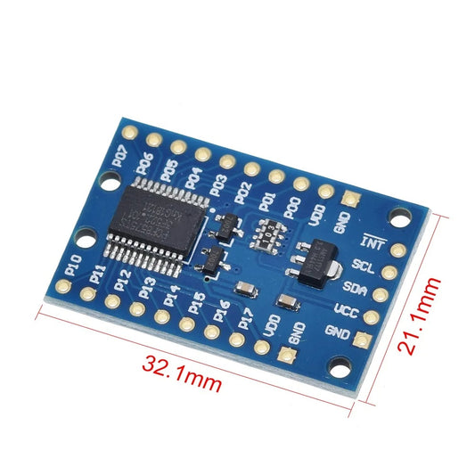 PCF8575 I/O Expander Module – 16-Channel I2C Input/Output for Arduino Projects