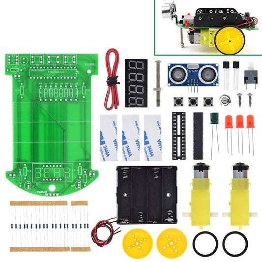 DIY Ultrasonic Ranging and Obstacle Avoidance Car Soldering Kit