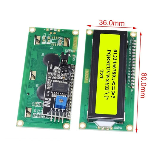 16x2 Character LCD Module with Soldered I2C Module