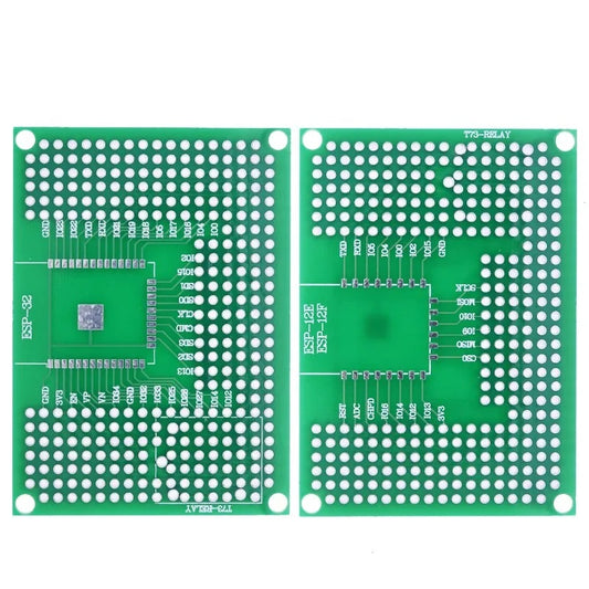 ESP32 / ESP12F / ESP12E Breakout Board | Double Sided Protoboard