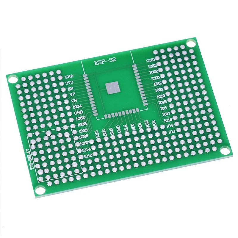 ESP32 / ESP12F / ESP12E Breakout Board | Double Sided Protoboard