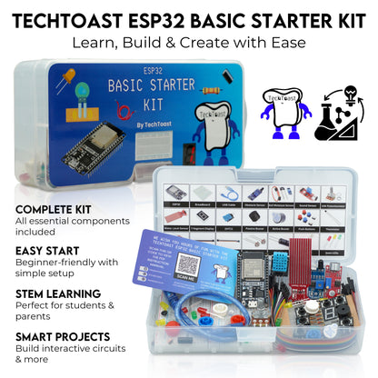 Arduino ESP32 Basic Starter Kit – IOT For Beginners - Build Your Own App
