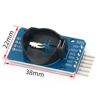 DS3231 High-Precision RTC Real-Time Clock Module with Battery Backup and I2C Interface