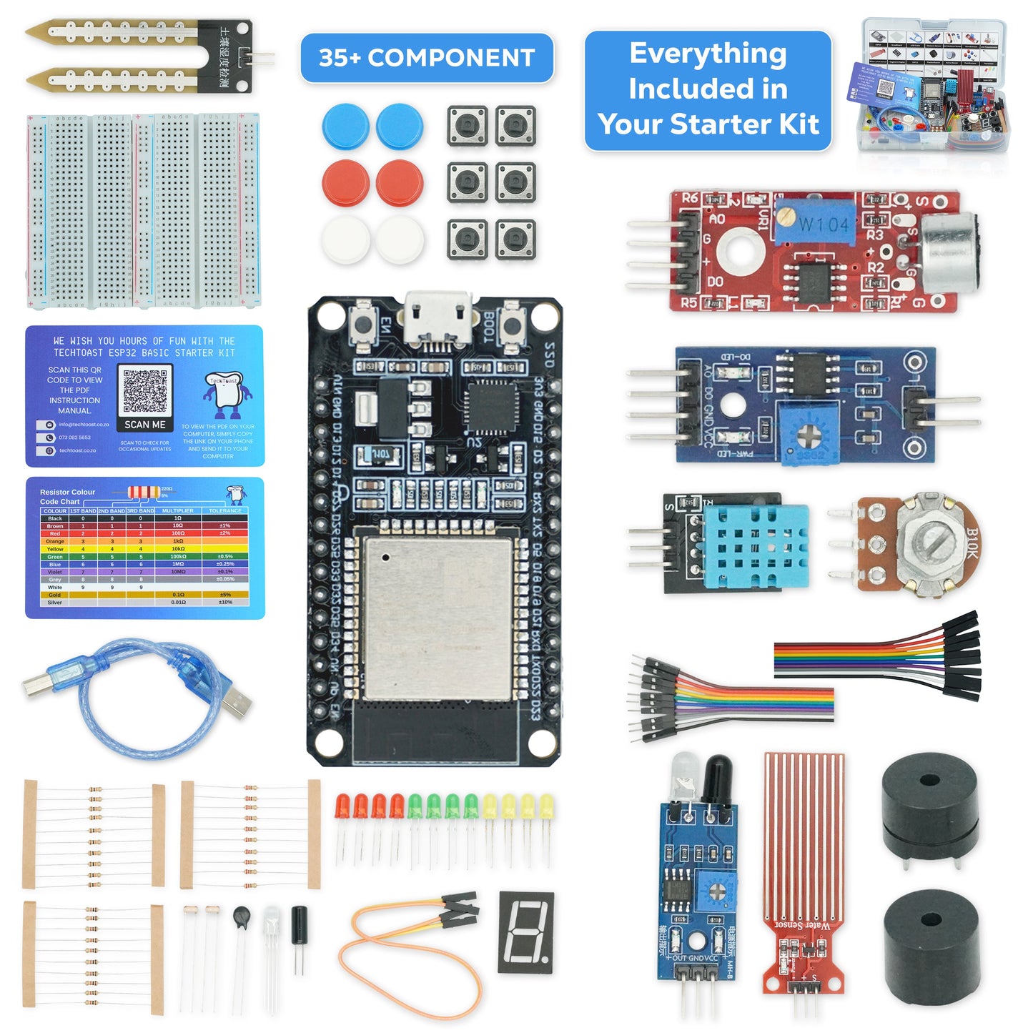 Arduino ESP32 Basic Starter Kit – IOT For Beginners - Build Your Own App