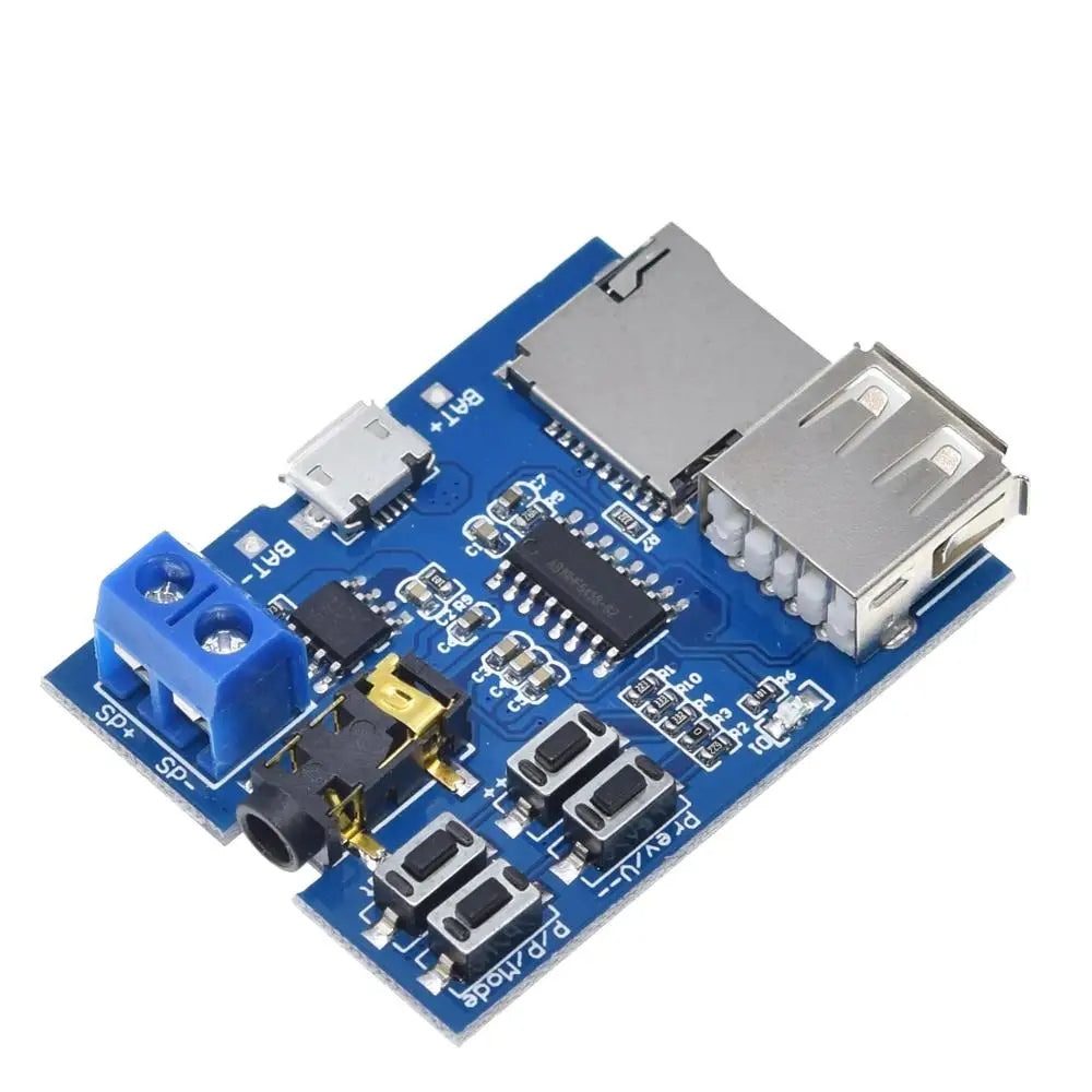 MP3 Decoder Board Module with Built-In Amplifier for Audio Playback