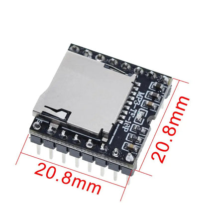 Mini MP3 Player Module with SD Card Slot for Audio Playback