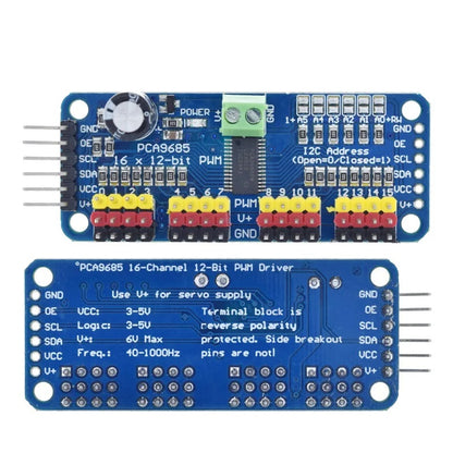 PCA9685PW 16-Channel PWM Servo Driver with 12-Bit Resolution and I2C Interface