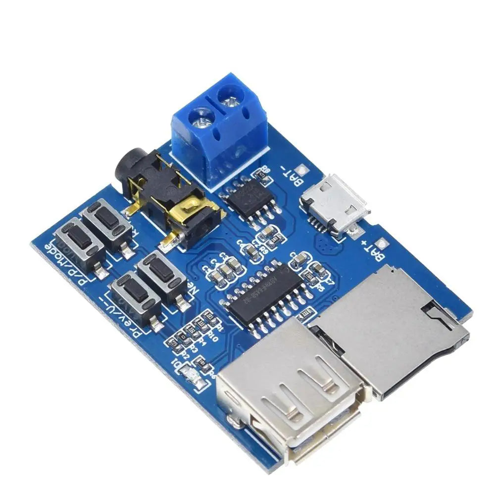 MP3 Decoder Board Module with Built-In Amplifier for Audio Playback