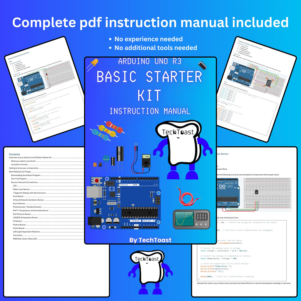 makerlab basic starter kit for uno r3 with tutorial... Arduino Uno Kit | Arduino Starter Kit | TechToast