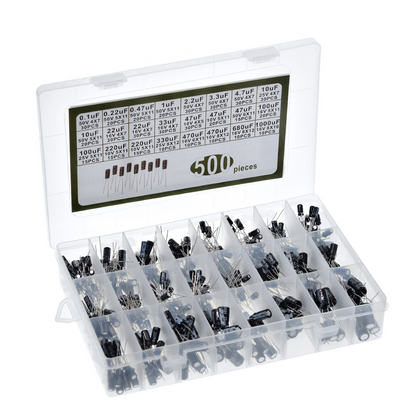 Aluminum Electrolytic Capacitors 16-50V Assortment Kit 500pcs