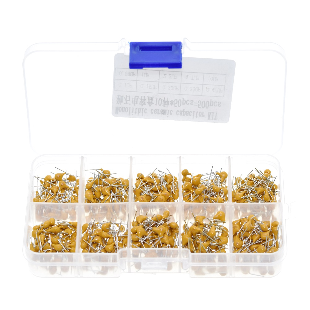 Ceramic Capacitor Kit 0.1uF to 10uF 500pcs