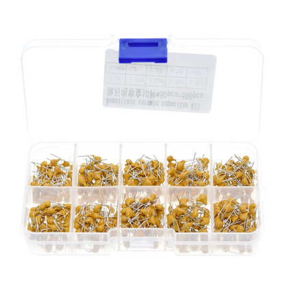 Ceramic Capacitor Kit 0.1uF to 10uF 500pcs