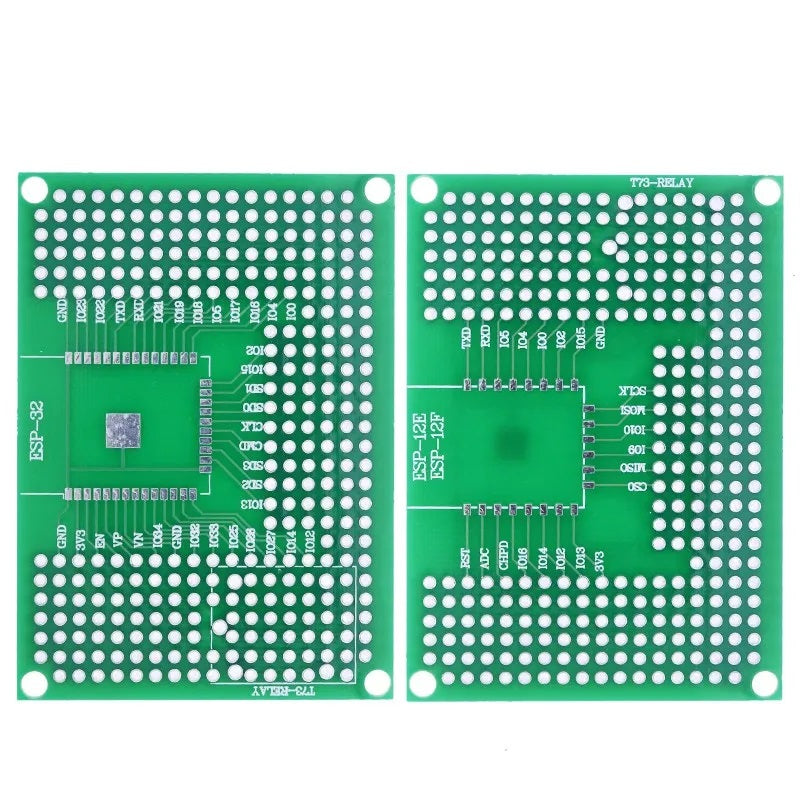 ESP32 / ESP12F / ESP12E Breakout Board | Double Sided Protoboard