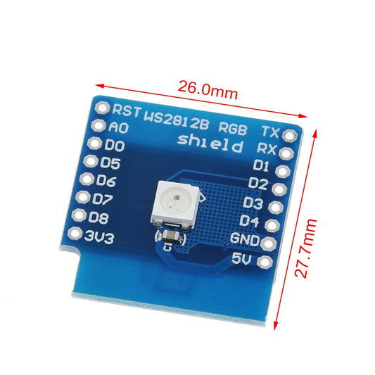 WS2812B RGB SHIELD for D1 Mini